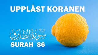 Uppläst Koran Surah 86 koranenpåsvenska ahmadKalbouneh BLACK [upl. by Ynot]