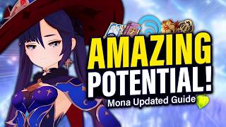 MONA UPDATED GUIDE How to Play Best Artifact amp Weapon Builds Team Comps  Genshin Impact 41 [upl. by Kai]