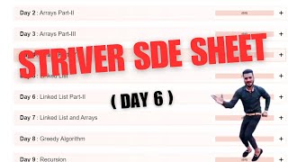 Day 6 Striver SDE Sheet topic  Array [upl. by Alleyn]