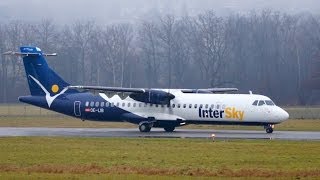 InterSky ATR72600 Turboprop Take Off at Airport BernBelp [upl. by Martineau]