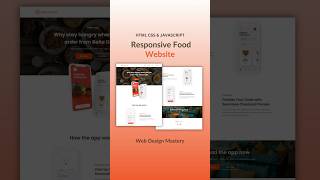 Responsive Food Delivery Website Using HTML CSS and JavaScript [upl. by Traver]