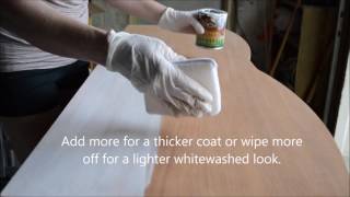 How to Apply General Finishes Whitewash Wood Stain [upl. by Wina92]