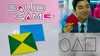 How to Make DIY Origami Ddakji SINGLE PAPER  Squid Game  Paper Flipping Game  HOW TO FLIP IT [upl. by Doralynne]