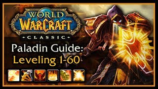 Classic WoW Paladin Leveling Guide Talents AOE Grinding Weapon amp Shield Progression Rotation [upl. by Nelag296]