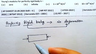 Elasticity  Physics  Class 11  Pyq  mechanical properties  Young’s modulus for  Neet  Jee [upl. by Allenod]