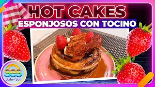 Hot cakes esponjosos con tocino con la Chef Ingrid Ramos  Cocina Delirante  Sale el Sol [upl. by Worra]