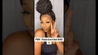 Faux Locs but WIG 😍 fauxlocshairstyles fauxlocs shorts youtubeshorts [upl. by Fanya793]