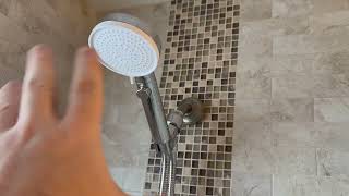 DOILIESE High Pressure Shower Head Hand held with ON Off Switch Review [upl. by Acinnod948]