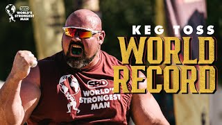 Reign Total Body Fuel Keg Toss Brian Shaw Resets the World Record [upl. by Anuahs]