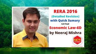 RERA 2016 CA FINAL ECONOMIC LAW QUICK REVISION [upl. by Jerol]