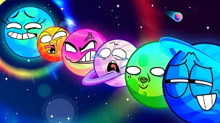 Tickle Tickle Zombie Planets😍🌞🌏🪐Funny English for Kids animation family [upl. by Jaenicke]