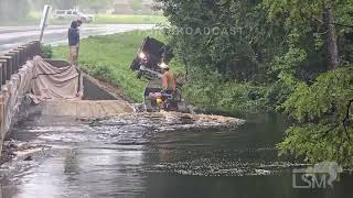 08082024 Lumberton NC  TS Debby  Significant River Flooding  Boat in Water  Rain and Wind [upl. by Wiles]