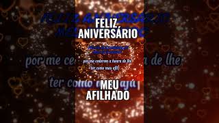 mensagem de feliz aniversário para afilhado vídeo para status [upl. by Ibur]