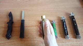 Switchblade knife collection [upl. by Ylnevaeh]