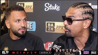 YOURE GETTING KNOCKED OUT  DAVID HAYE AWKWARDLY REVEALS TO JOE FOURNIER WHAT KSI JUST TOLD HIM [upl. by Nosidda]