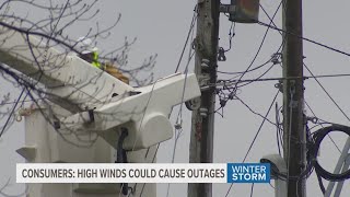 Consumers Energy keeping an eye on high winds for possible power outages [upl. by Vite]