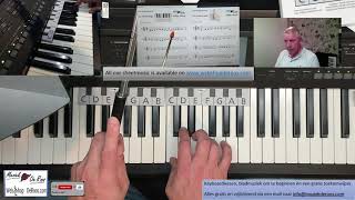 Keyboard cursus les 01 tm 10 van 50 lessen Gratis bladmuziektoetsenwijzer Also in English [upl. by Kosiur]