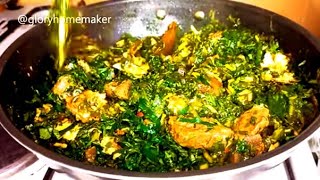 Nigerian Vegetable Soup With Fresh Ugu And Water Leaf Edikang Ikong Soup Recipe  Glory Homemaker [upl. by Ericksen]