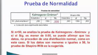 Prueba de normalidad SPSS 1avi [upl. by Fredra579]