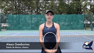 Alexa Gamborino  College Tennis Recruiting Video Fall 21 [upl. by Eberta]