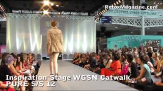 WGSN Catwalk  Primal Futurism Formalwear SS12 at Pure London  Retox Magazine reports [upl. by Hayidan]