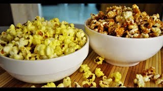 Delicious Popcorn 2 waysTurmeric PopcornCaramel Popcorn [upl. by Clim]