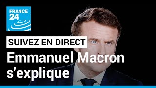 REPLAY  Emmanuel Macron sexplique sur la réforme des retraites • FRANCE 24 [upl. by Rettke]