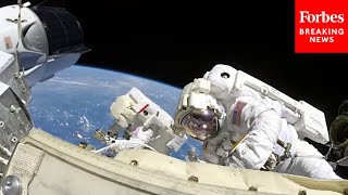 NASA Releases Spacewalk Footage From Astronauts Outside International Space Station [upl. by Bik]