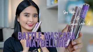 Battle Mascara Maybelline Sky High vs Maybelline The Falsies Lash Lift Mana Lebih Bagus [upl. by Fevre450]