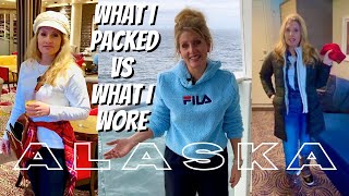 Packed vs Wore My ALASKA Cruise Outfit Diary [upl. by Maloy537]