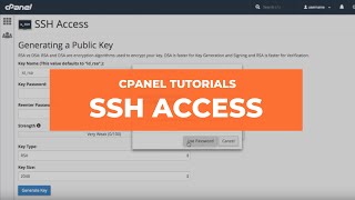 cPanel Tutorials  SSH Access [upl. by Uyerta569]