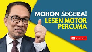 MOHON SEGERA LESEN MOTOR PERCUMA [upl. by Henderson]