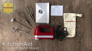 Unboxing  KitchenAid Hand Mixer 9 Speed  5KHM9212BER [upl. by Gnuoy162]