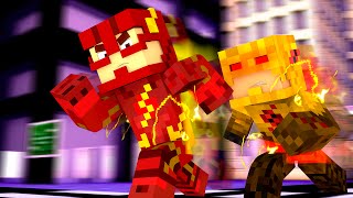 Minecraft  FLASH vs REVERSE FLASH  Vida de Herói 7 [upl. by Innor]