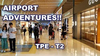 A look inside Taiwans LARGEST airport Taoyuan International Airport  terminal 2 [upl. by Ahsielat]