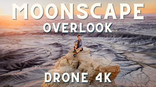 Sunrise at Moonscape Overlook Utah  Drone 4K [upl. by Popper]