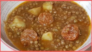 LENTEJAS CON CHORIZO ¡¡¡ FACIL Y RAPIDAS  Una receta de siempre [upl. by Ativahs]