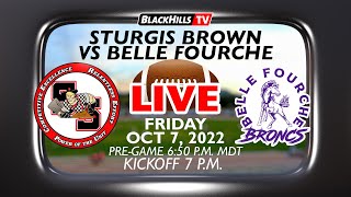 STURGIS BROWN FOOTBALL – Belle Fourche Broncs at Sturgis Scoopers – LIVE [upl. by Glick341]