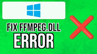 How to FIX FFMPEGDLL ERROR on Any Application  Windows 10 81 8 7  Install FFMPEG 2024 [upl. by Itaws]