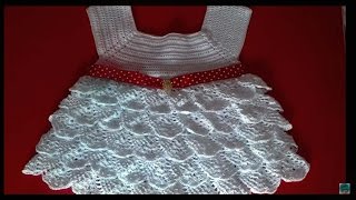 vestido volantes niña a crochet 1ª parte [upl. by Henriha]