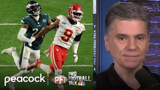 Analyzing James Bradberrys holding penalty in Super Bowl LVII  Pro Football Talk  NFL on NBC [upl. by Lletnom]