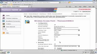 Thomson Router Wireless Settings [upl. by Fidelis]