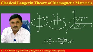 Lecture 02Classical Langevin Theory of Diamagnetic Materials [upl. by Luis]