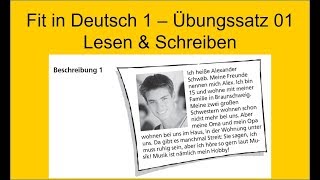 Fit in Deutsch 1  Lesen amp Schreiben  German Reading Exam A1 [upl. by Adelaja]