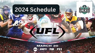 UFL 2024 Inaugural Schedule Exciting Matchups amp Broadcast Details [upl. by Etessil]