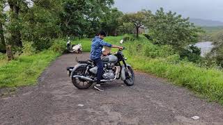 Royal Enfield Classic 350 Gunmetal Gray with UpsweptAngular Silencer Exhaust Note While Riding [upl. by Woodrow60]