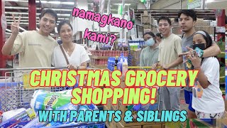 Christmas Grocery Shopping with Parents namagkano kami [upl. by Kcirdneh]