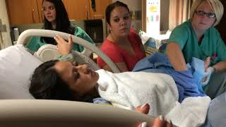 Baby 3s Unmedicated Hospital Birth Vlog  The Dainty Pear [upl. by Siclari260]