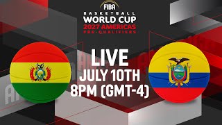 BOL v ECU  Full Basketball Game  FIBA Basketball World Cup 2027 South American PreQualifiers 2024 [upl. by Brice628]