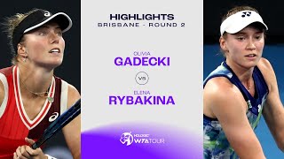 Olivia Gadecki vs Elena Rybakina  2024 Brisbane Round 2  WTA Match Highlights [upl. by Enuahs]